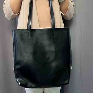 Black Leather Tote bag